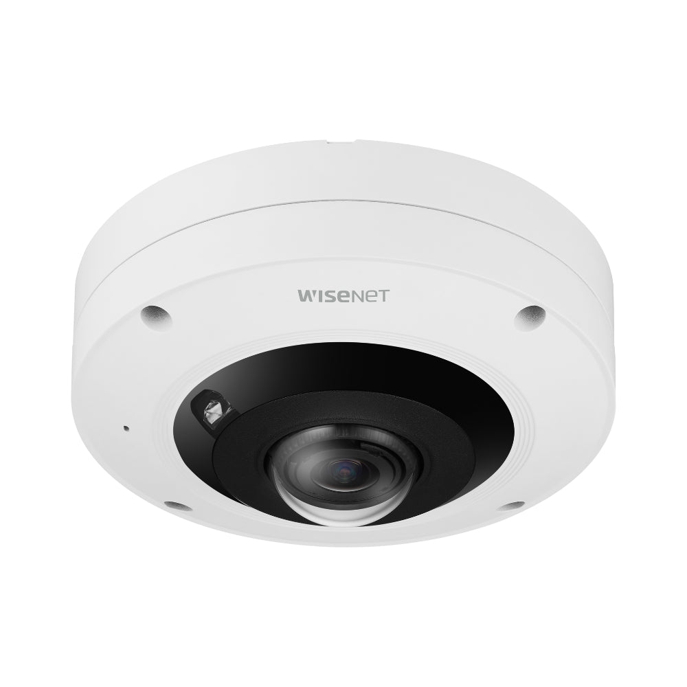 Hanwha Vision 12 MP Sensor AI IR Outdoor Fisheye Camera | All Security Equipment