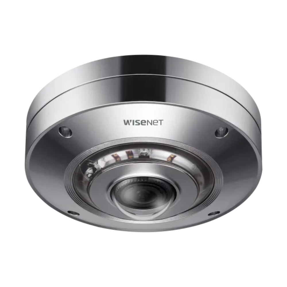 Hanwha Vision 12MP Stainless Steel IR Fisheye Camera | All Security Equipment