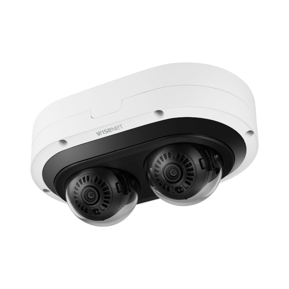 Hanwha Vision 6MP X 2 AI, IR Outdoor Dome Camera | All Security Equipment