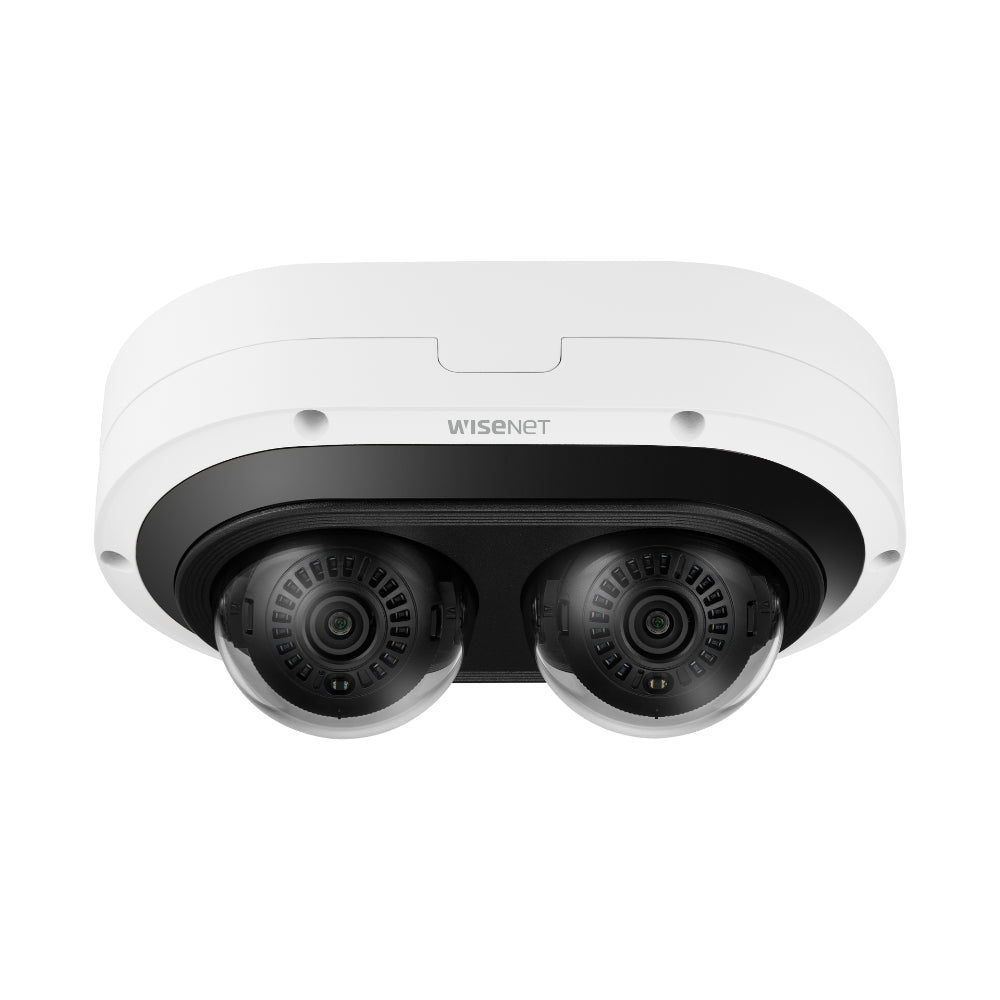 Hanwha Vision 6MP X 2 AI, IR Outdoor Dome Camera | All Security Equipment