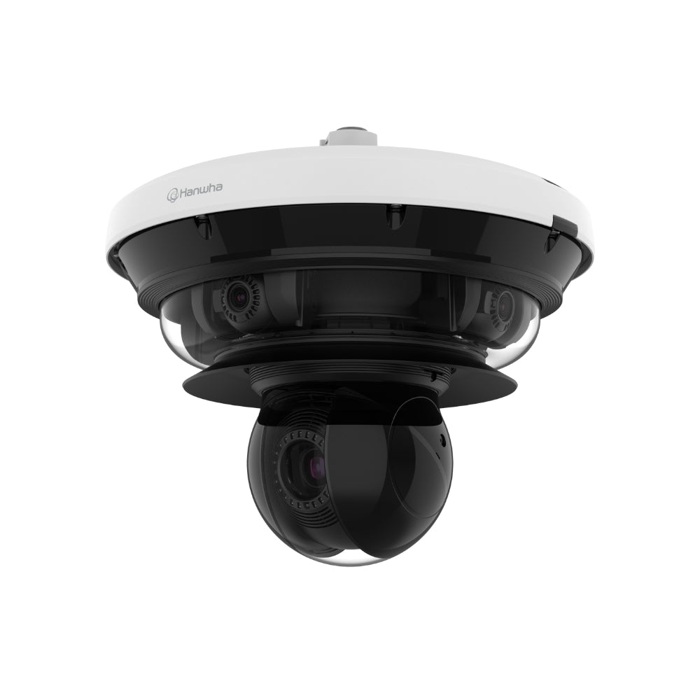 Hanwha Vision 34MP 5 CH PTRZ Multi-Directional Outdoor Camera with PTZ / 4K x 4 PTRZ and 2MP 40x PTZ | All Security Equipment
