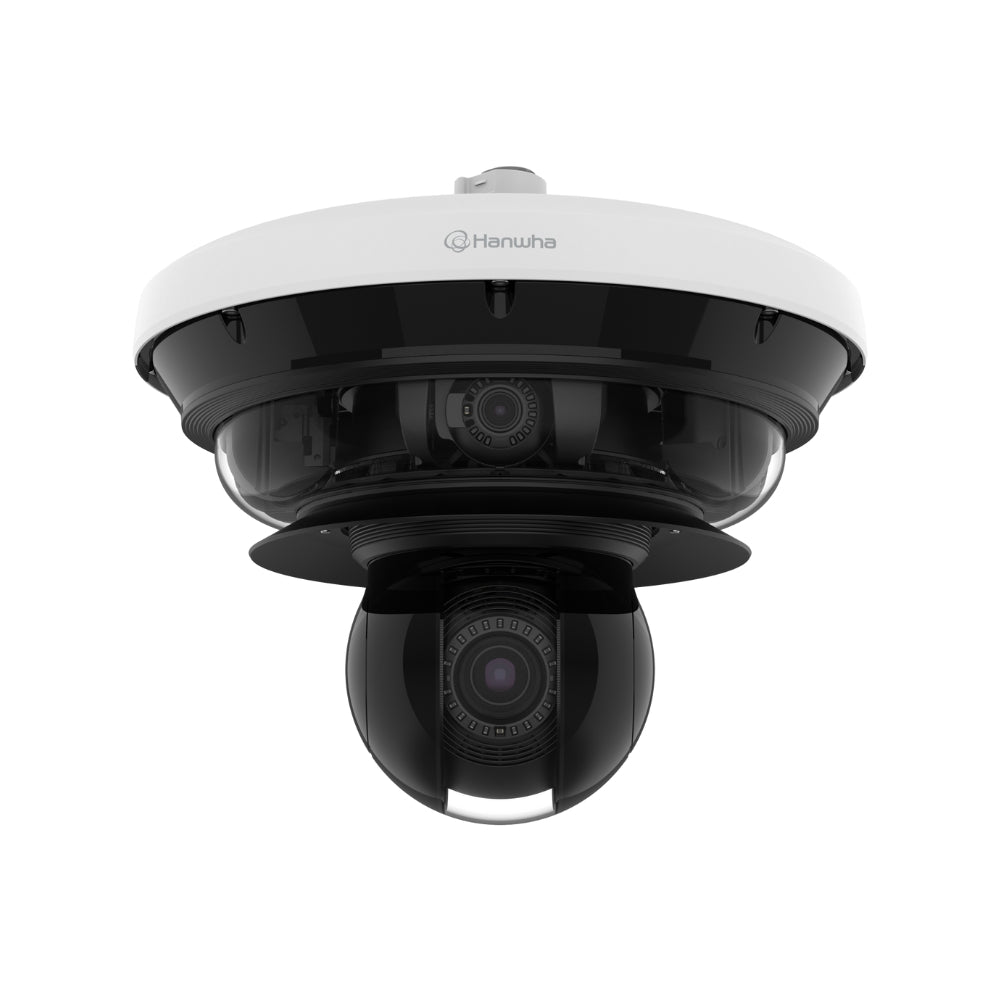 Hanwha Vision 34MP 5 CH PTRZ Multi-Directional Outdoor Camera with PTZ / 4K x 4 PTRZ and 2MP 40x PTZ | All Security Equipment