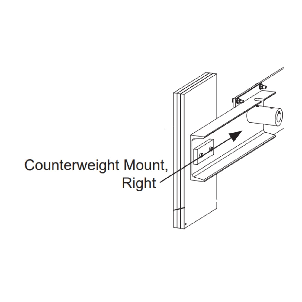 HySecurity Counterweight Mount Right MX000642 | All Security Equipment