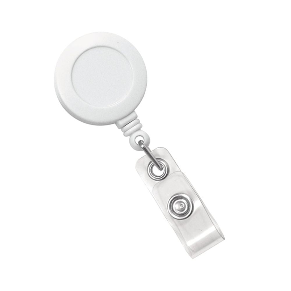 IDP Badge Reel Belt Clip - White (100/pack) 900633