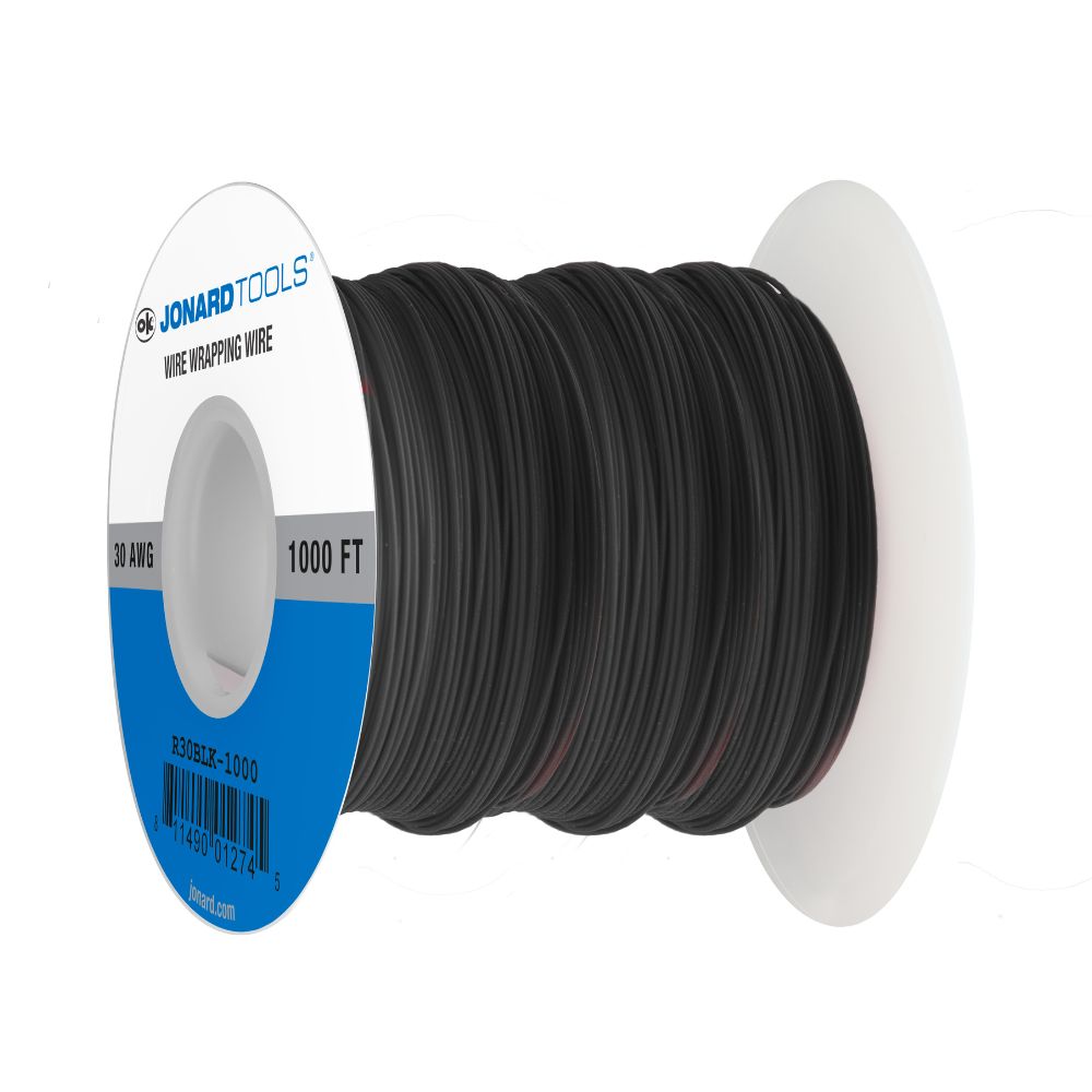 Jonard Tools 30 AWG Kynar® Wire (Black, 1000 ft.) R30BLK-1000