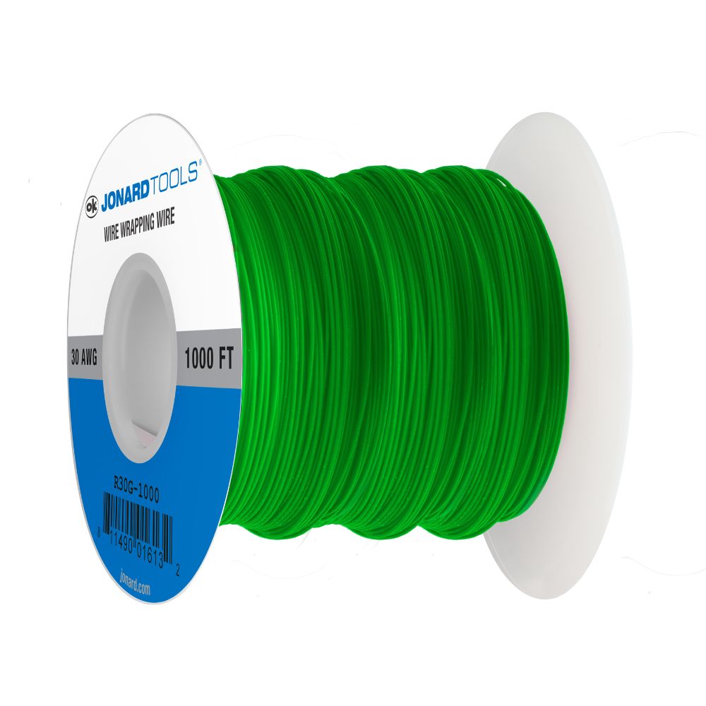 Jonard Tools 30 AWG Kynar® Wire (Green, 1000 ft.) R30G-1000