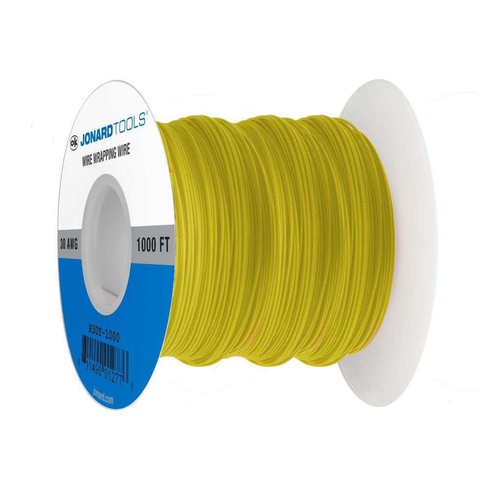 Jonard Tools 30 AWG Kynar® Wire (Yellow, 1000 ft.) R30Y-1000