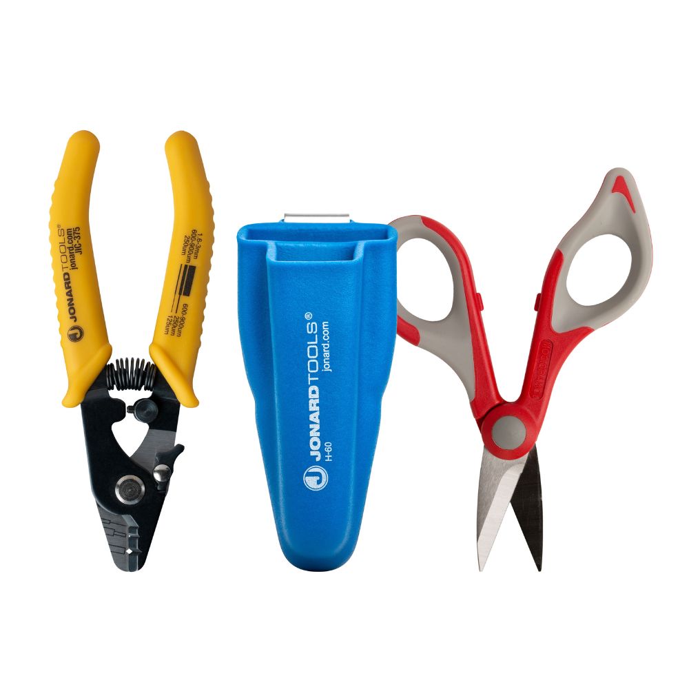 Jonard Tools Fiber Stripper & Kevlar® Shears Kit Molded Pouch TK-350