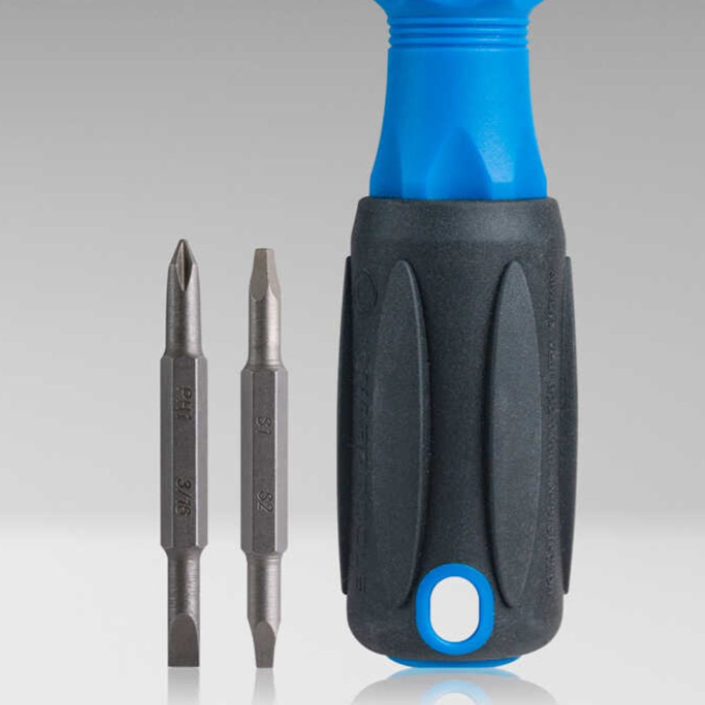 Jonard Tools SD-1223 6-in-1 Multi-Bit Screwdriver with Phillips, Slotted, Robertson Bits | All Security Equipment