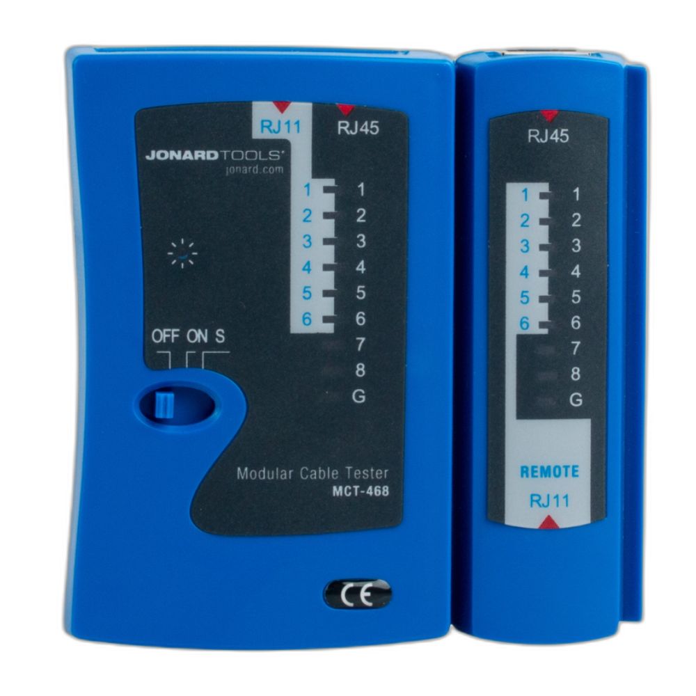 Jonard Tools MCT-468 Modular Cable Tester for RJ45, RJ12, RJ11 Cables | All Security Equipment