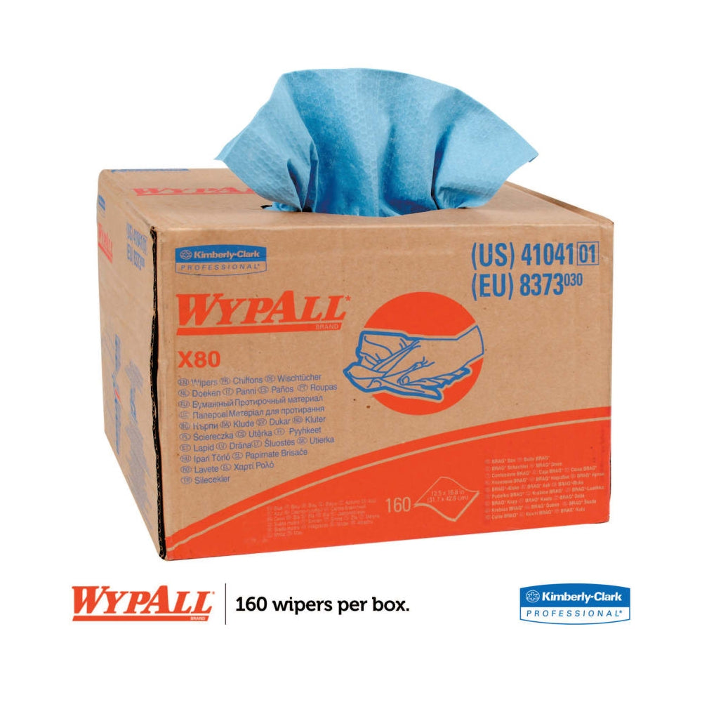 Kimberly-Clark WypAll X80 Blue Heavy-Duty Cloths (Brag Box) | All Security Equipment