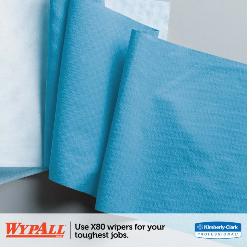 Kimberly-Clark WypAll X80 Blue Heavy-Duty Cloths (Brag Box) | All Security Equipment