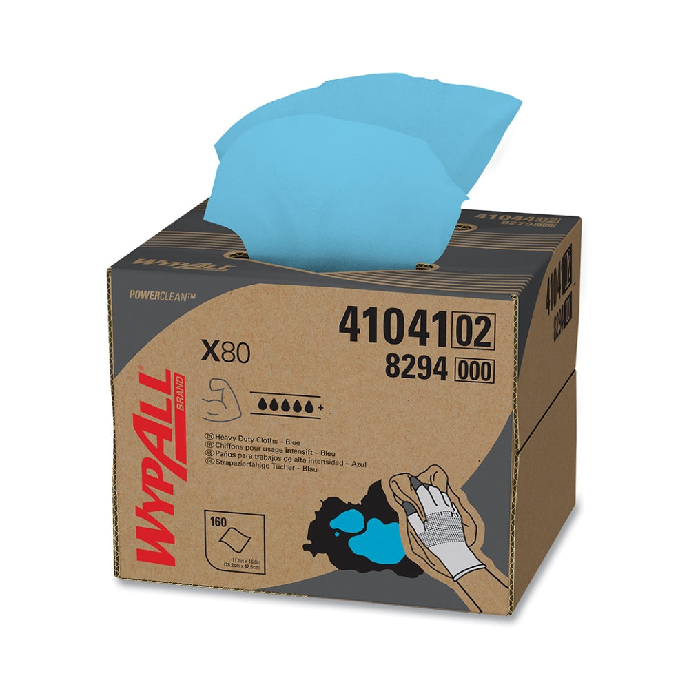 Kimberly-Clark WypAll X80 Blue Heavy-Duty Cloths (Brag Box) | All Security Equipment