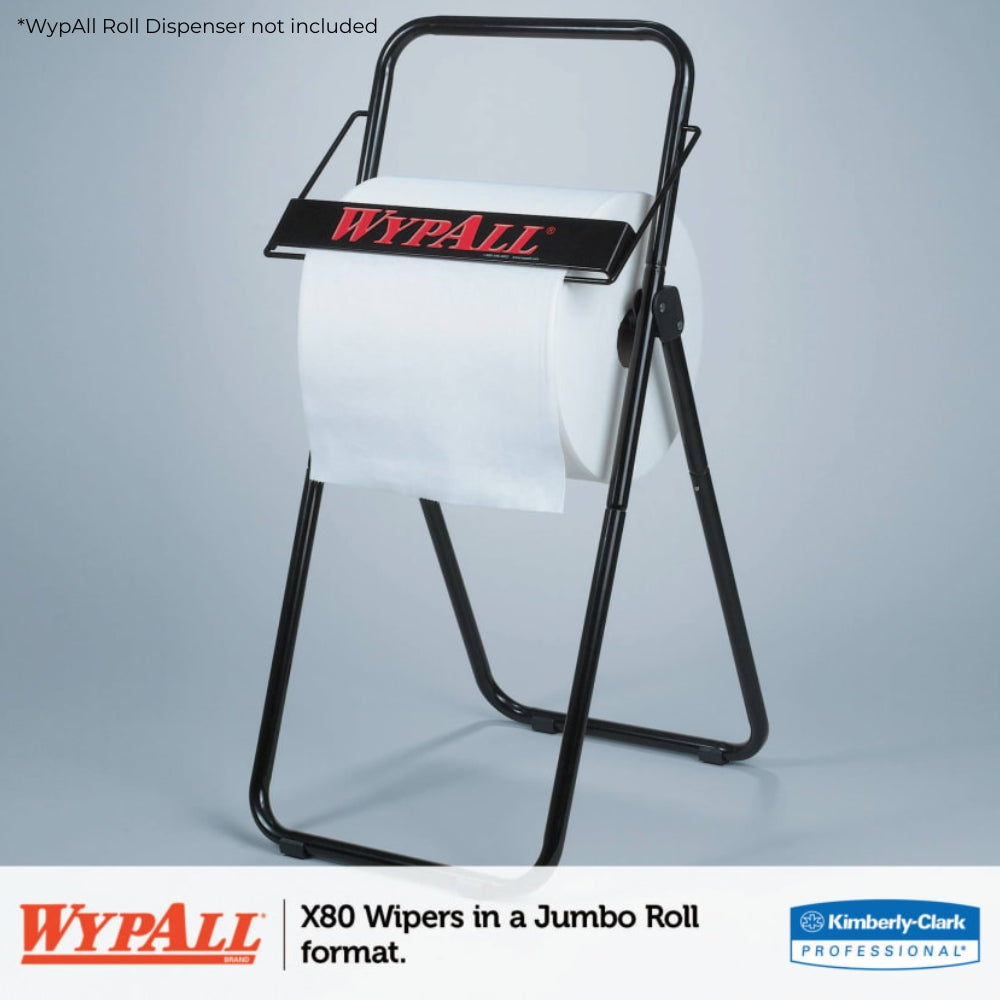 Kimberly-Clark WypAll X80 White Heavy-Duty Cloths (Jumbo Roll) | All Security Equipment