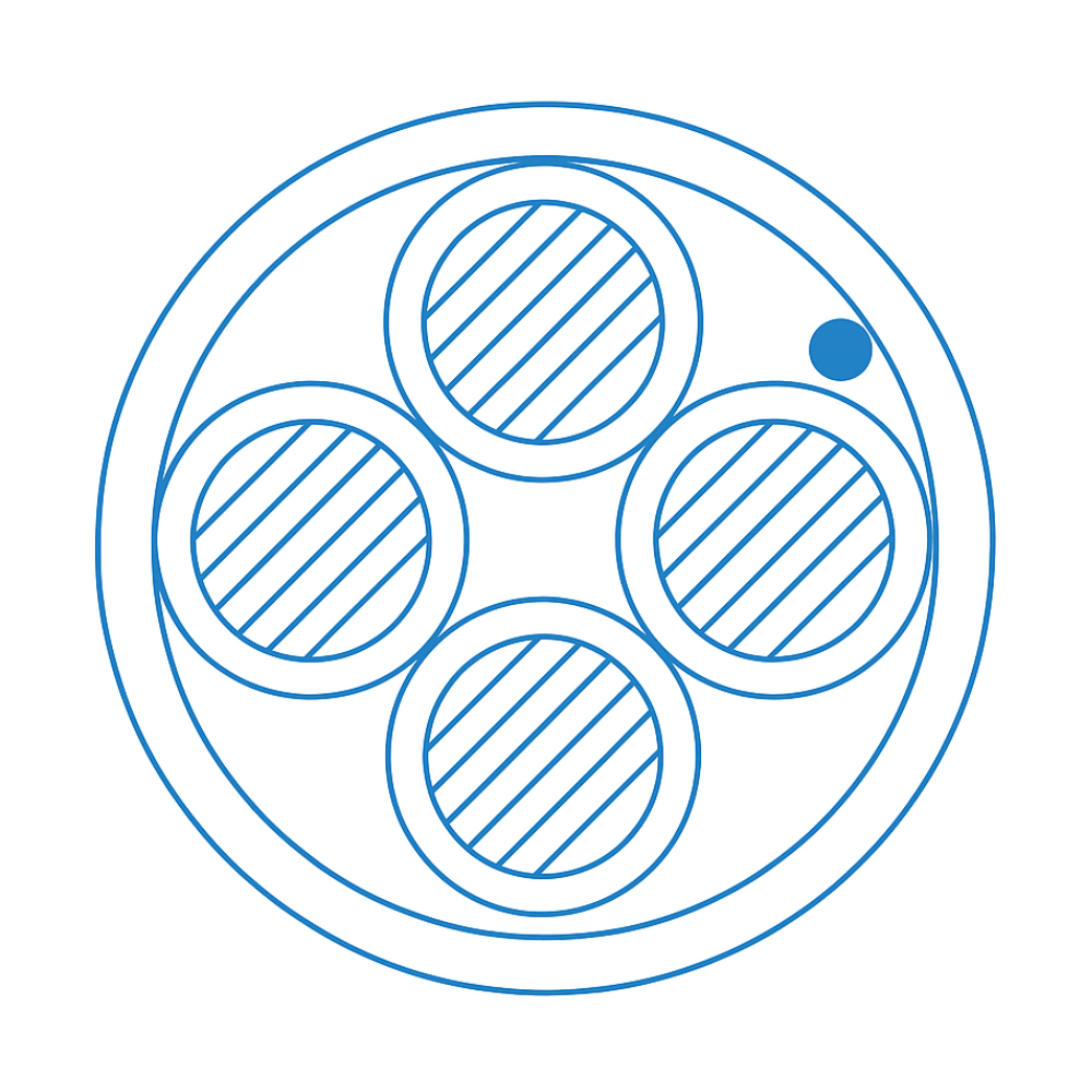 Liberty L1604-7016-0350 16 AWG 4-Conductor Solid Riser Cable Red 500'