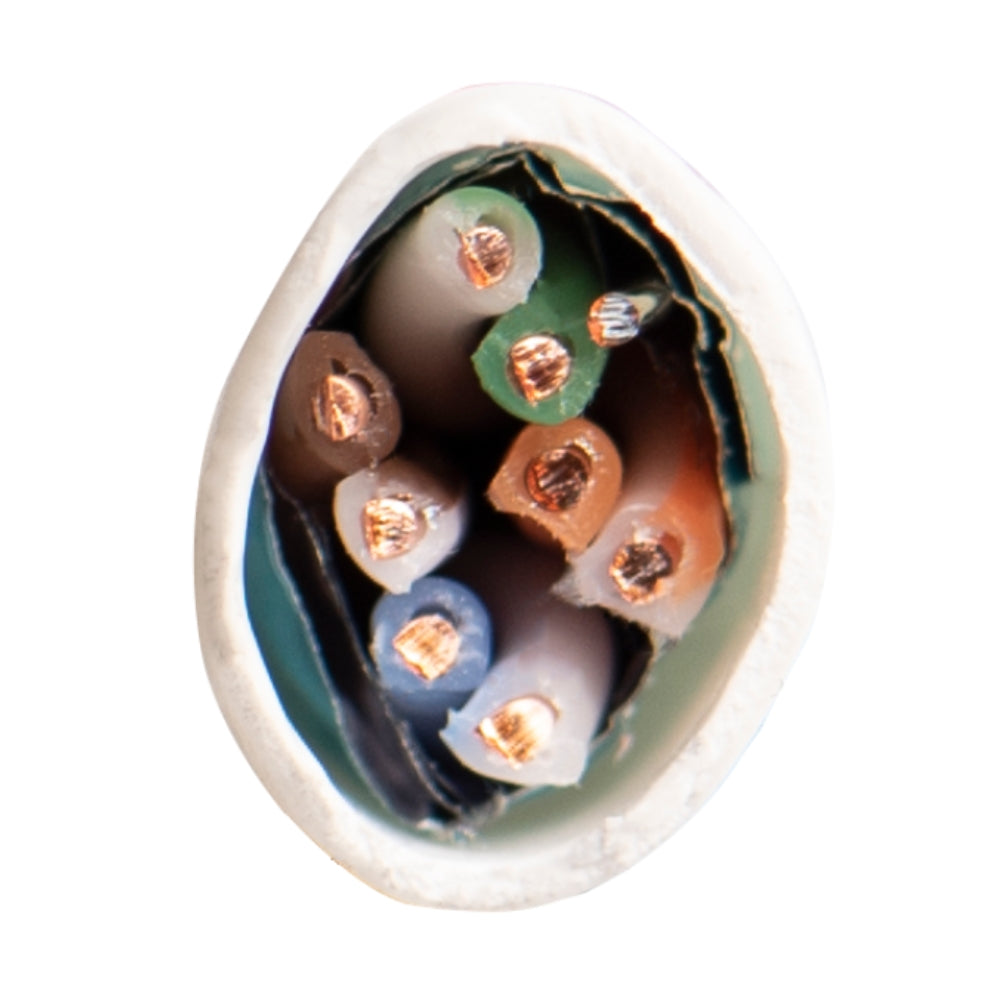 Liberty 24-4P-P-L5SH-WHT 24 AWG 4 Pair Solid, Twisted, Unshielded LAN Cable, White (1000') | All Security Equipment