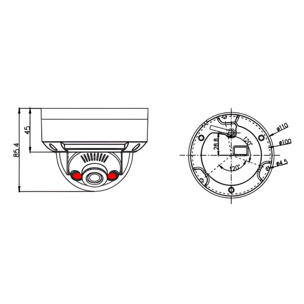 Liberty Camera L3IP8DS4 8MP 4mm IP Dome Camera | ASE