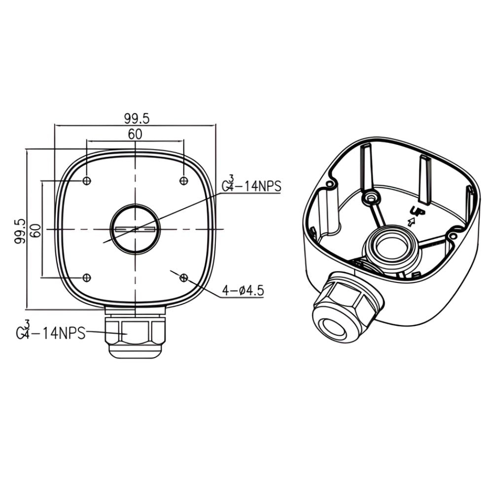 Liberty Camera L3JB4 Camera Junction Box for L3IP8WS | ASE