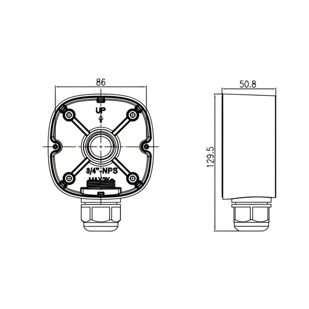 Liberty Camera L3JB4 Camera Junction Box for L3IP8WS | ASE