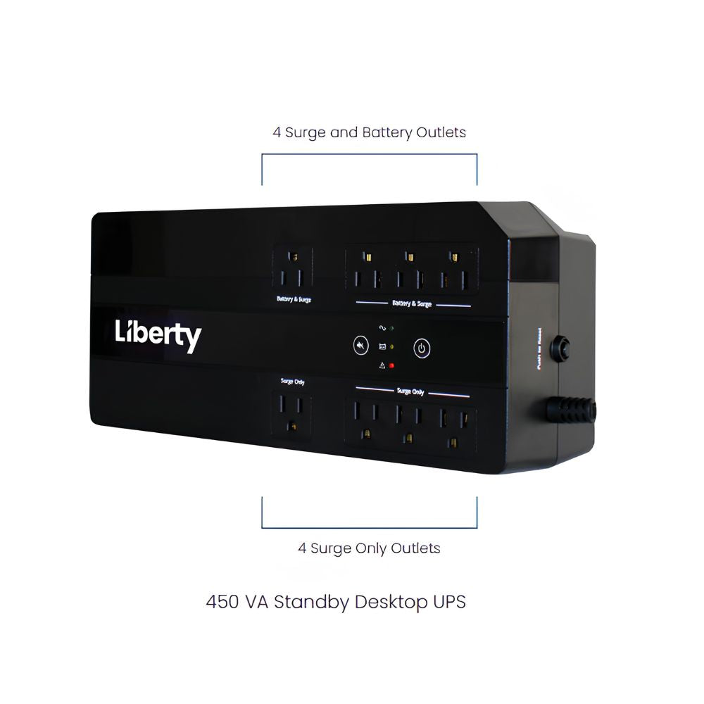 Liberty Camera LUPS-SB450D 450VA Desk/Wall Standby UPS | ASE