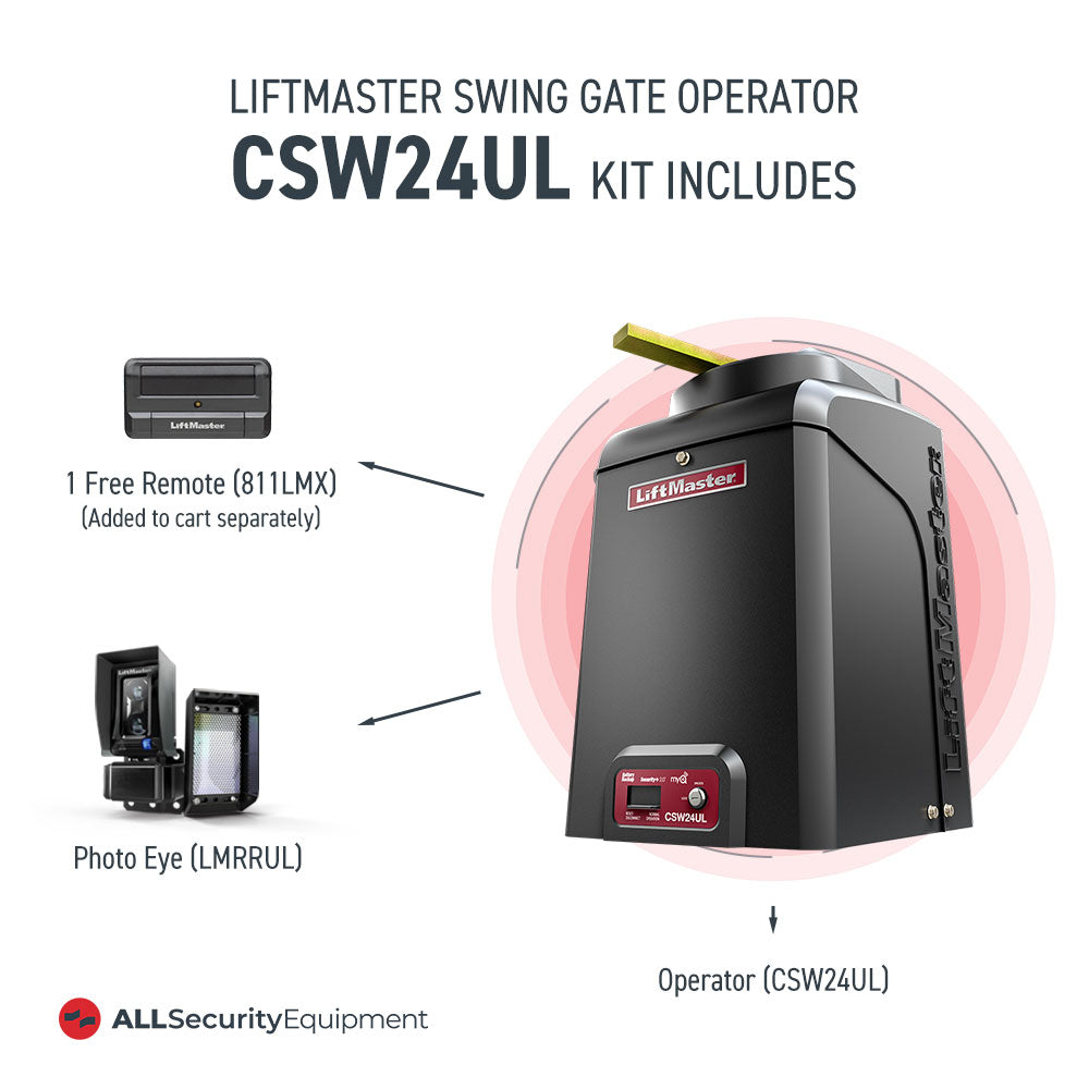 LiftMaster CSW24UL 24VDC High Traffic Commercial Swing Operator