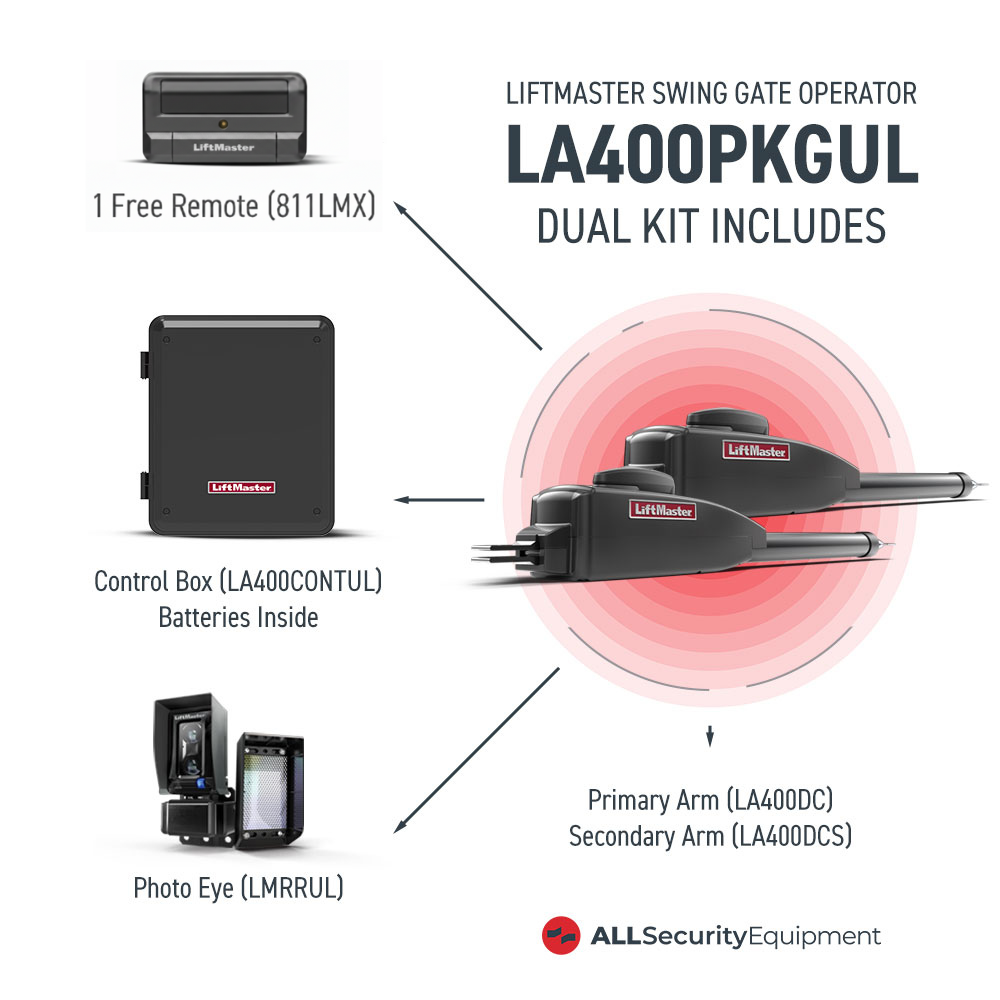 LiftMaster LA400PKGUL Dual Swing Gate Opener