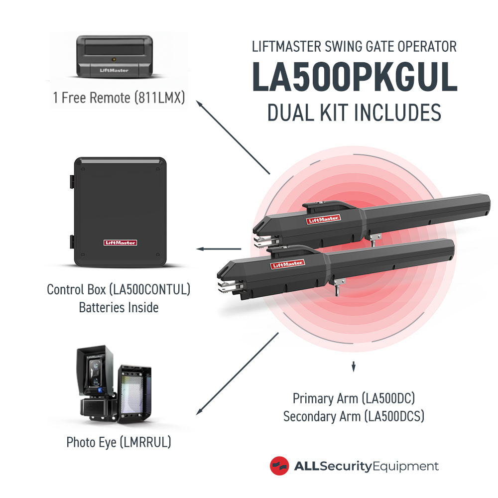 LiftMaster LA500PKGUL Dual Swing Gate Opener