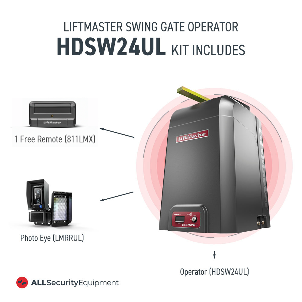 LiftMaster HDSW24UL 24VDC Heavy-Duty Speed Swing Gate Operator