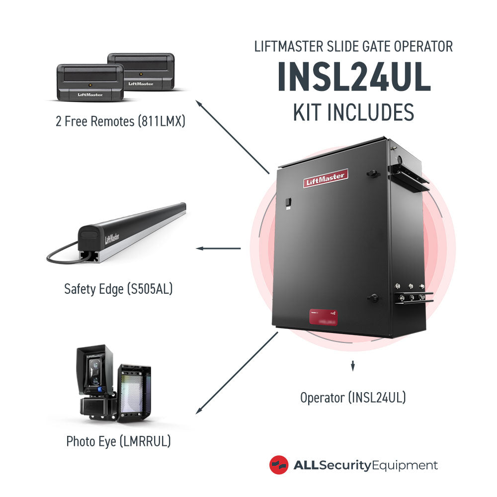 LiftMaster INSL24UL 24V BLDC Continuous Duty Industrial Slide Gate Operator Includes