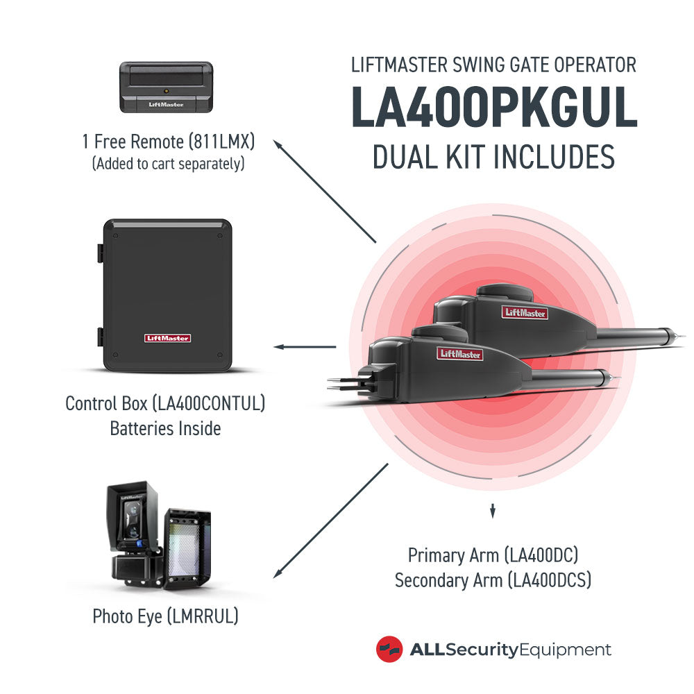 LiftMaster LA400PKGUL Dual Swing Gate Opener