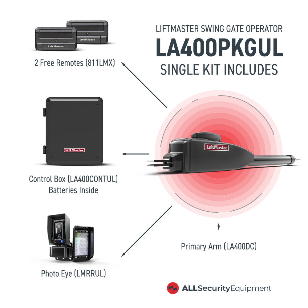 LiftMaster LA400PKGUL Swing Gate Opener Includes