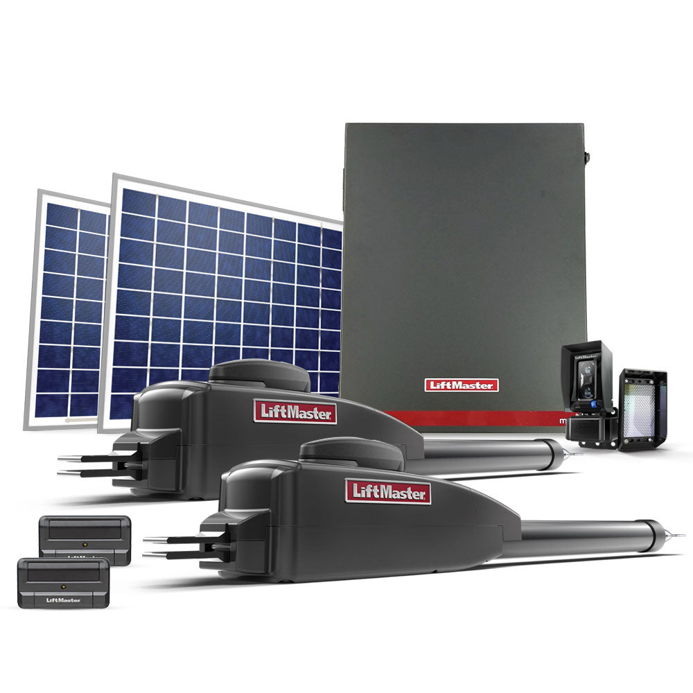 LiftMaster LA400XL20W Upgraded Dual Swing Gate Opener Solar Kit