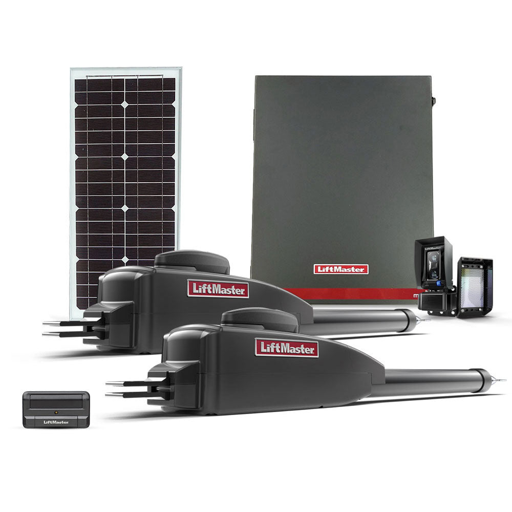 LiftMaster LA412XL20W Upgraded Dual Swing Gate Opener Solar Kit