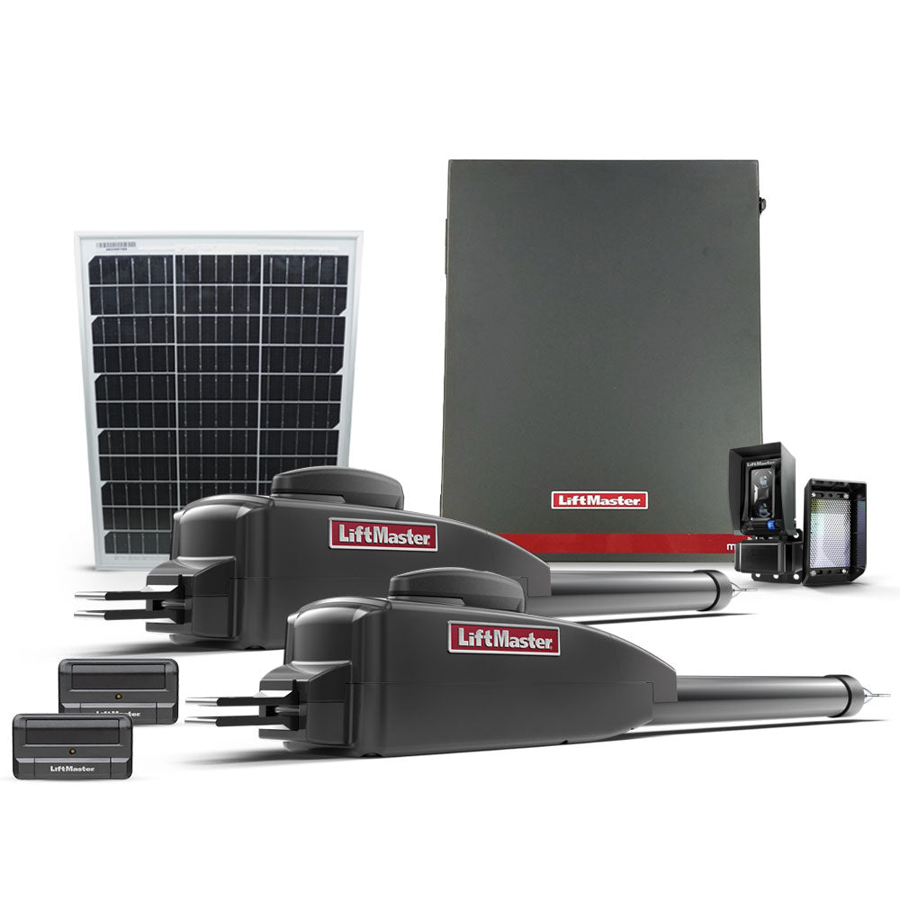 LiftMaster LA412XL20W Upgraded Dual Swing Gate Opener Solar Kit