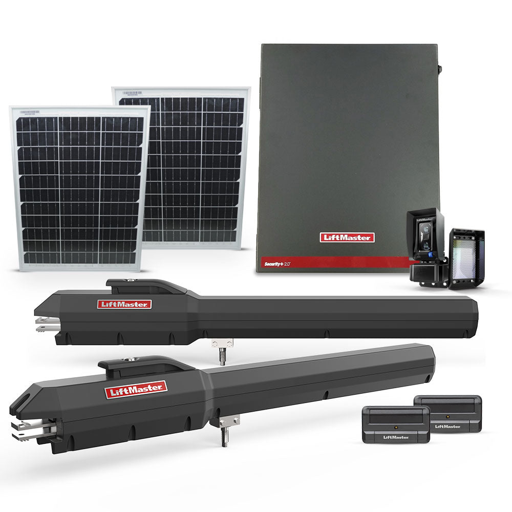 LiftMaster Upgraded Dual Swing Gate Opener Solar Kit LA500XL40W-DUAL