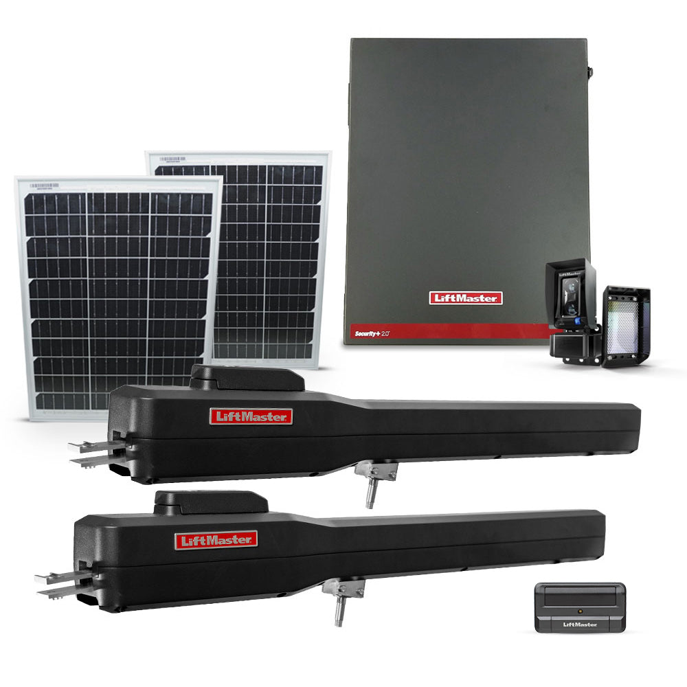 LiftMaster Upgraded Dual Swing Gate Opener Solar Kit LA500XL40W-DUAL