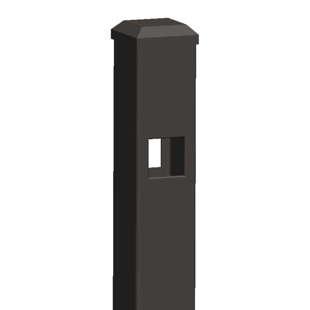 2" x 64" Residential Line Post Standard Spear Head (Bronze) | All Security Equipment