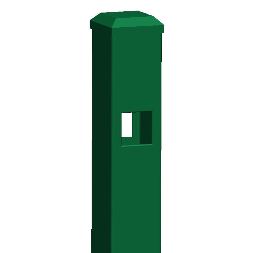 2" x 58" Residential Line Post Doggie Picket Flat Head (Green) | All Security Equipment