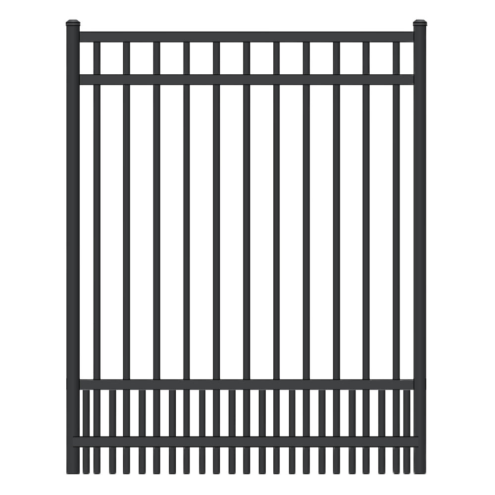 Commercial Walk Gate 4’ H x 5’ W Aluminum Long Islander Style - iDeal (Black) | All Security Equipment