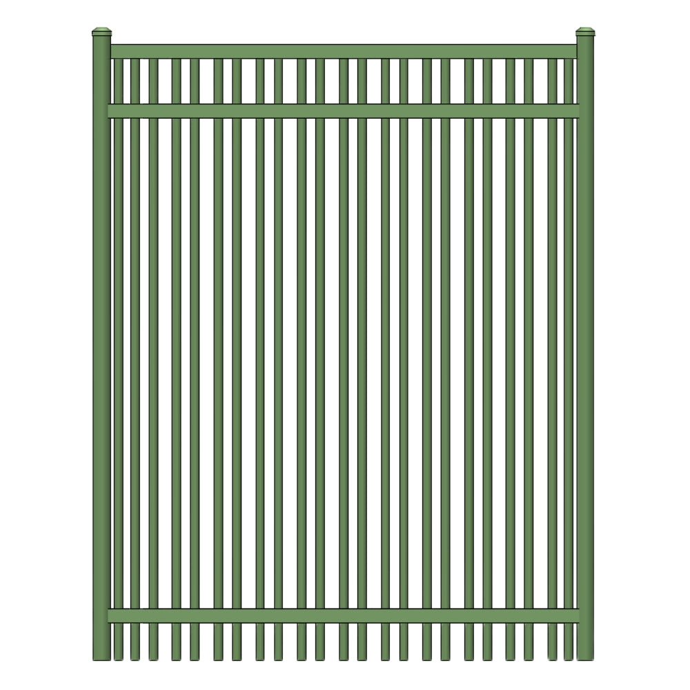 Parkway Walk Gate 5’ H x 4’ W Aluminum Long Islander Style - iDeal (Hunter Green) | All Security Equipment