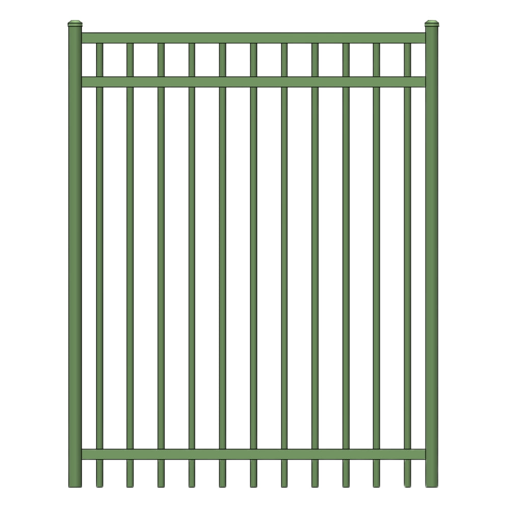 Parkway Walk Gate 4’ H x 6’ W Aluminum Long Islander Style - iDeal (Hunter Green) | All Security Equipment