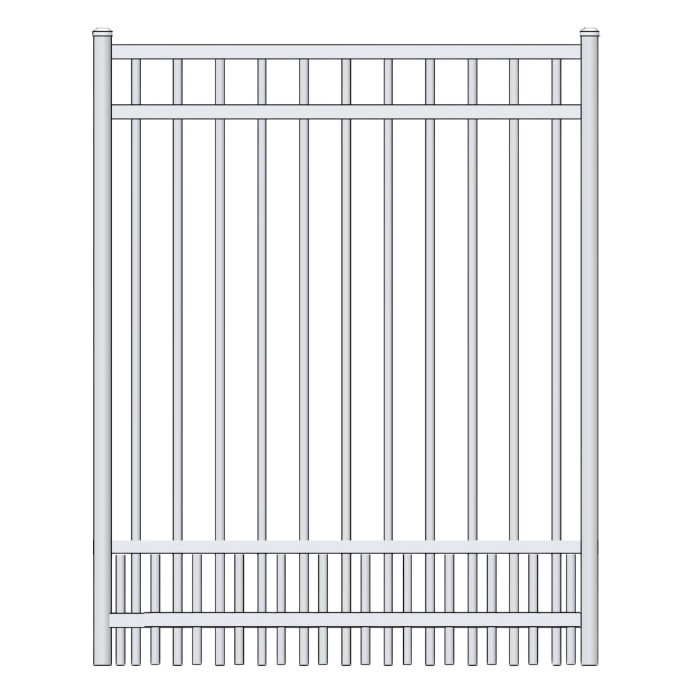 Residential Walk Gate 3’ H x 3’ W Aluminum Long Islander Style - iDeal (White) | All Security Equipment