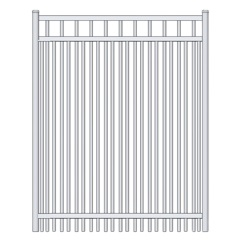 Residential Walk Gate 3’ H x 3’ W Aluminum Long Islander Style - iDeal (White) | All Security Equipment