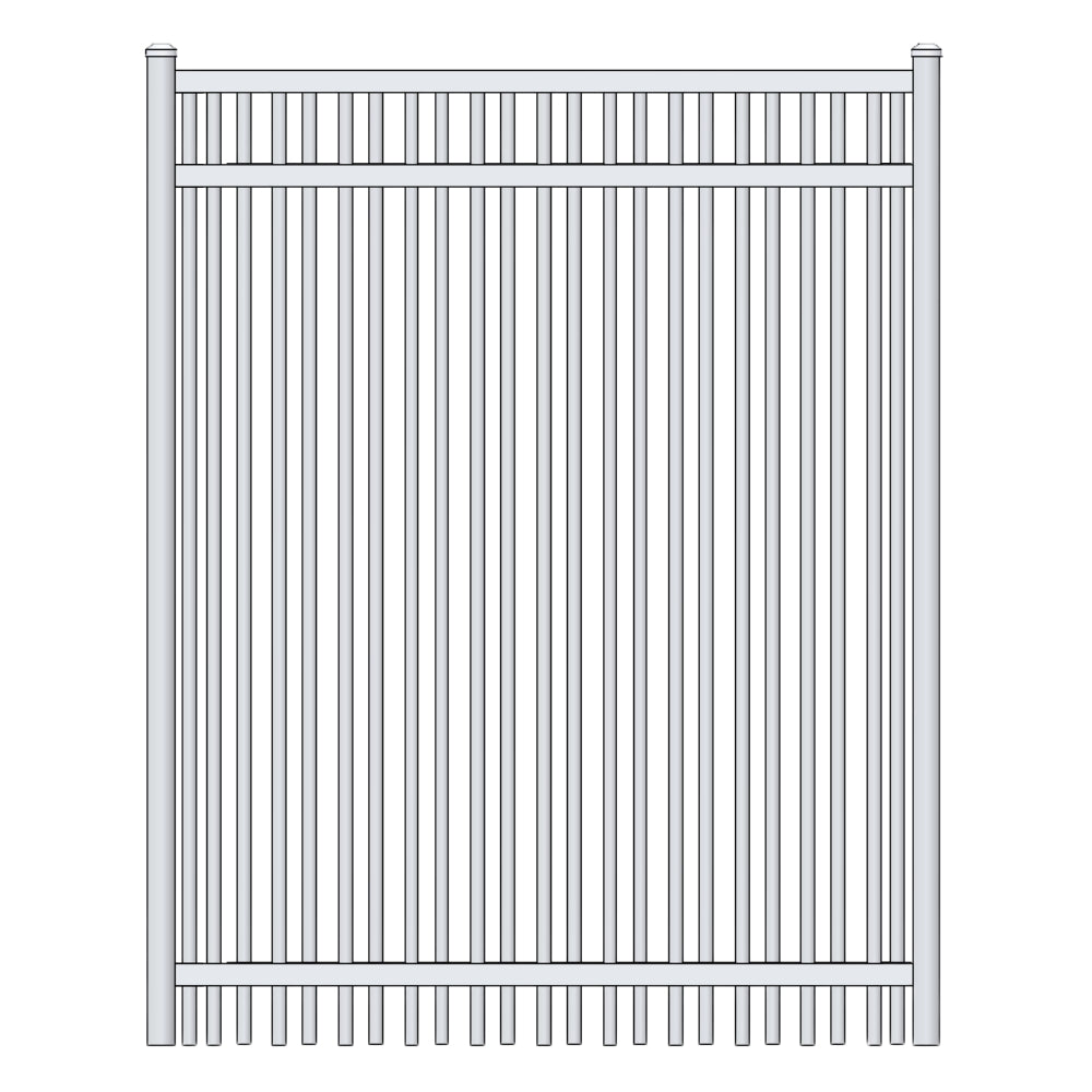 Parkway Walk Gate 3.5’ H x 3.5’ W Aluminum Long Islander Style - iDeal (White) | All Security Equipment