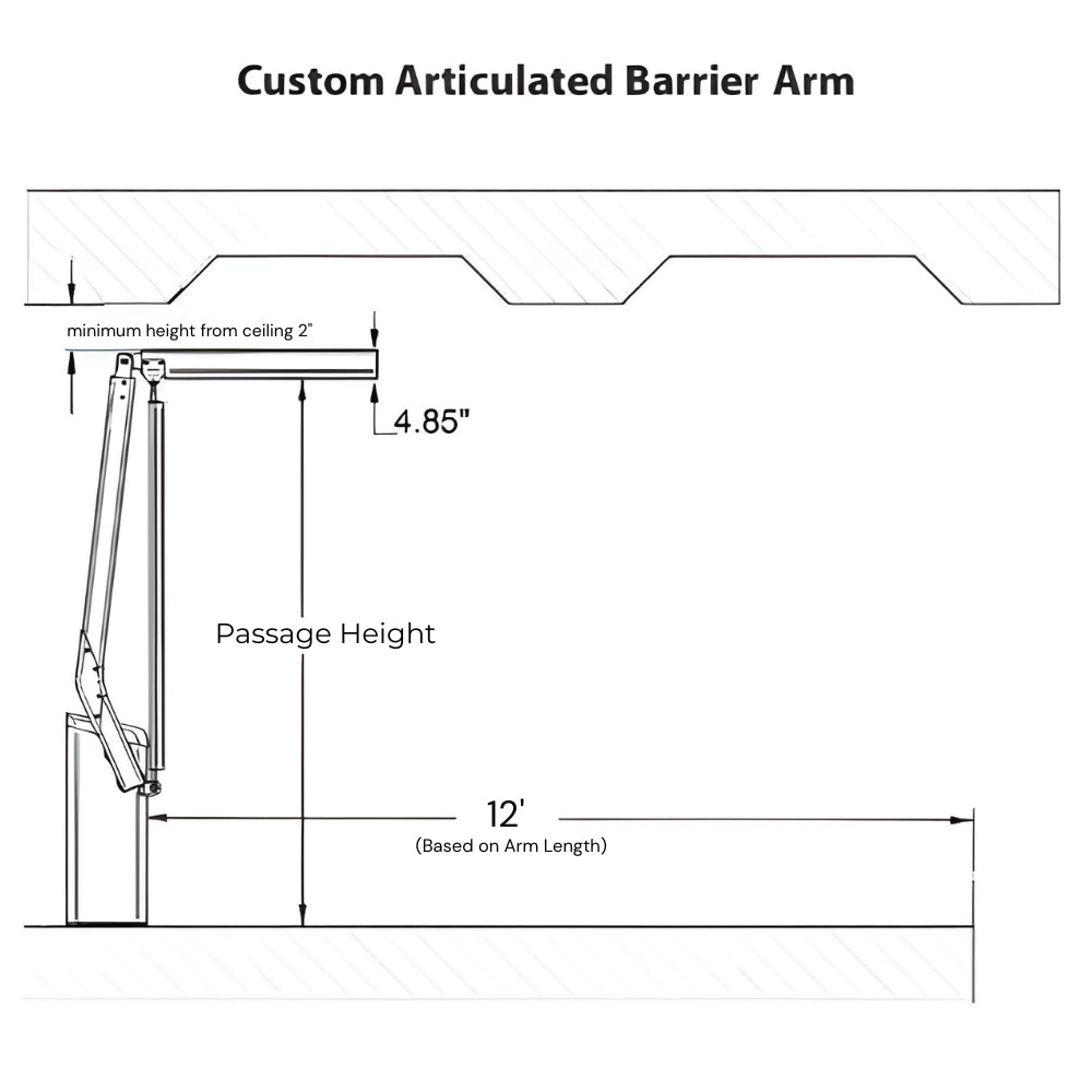 Magnetic Autocontrol 12' LED Articulated VarioBoom Arm Only (Without Grey Section) | All Security Equipment