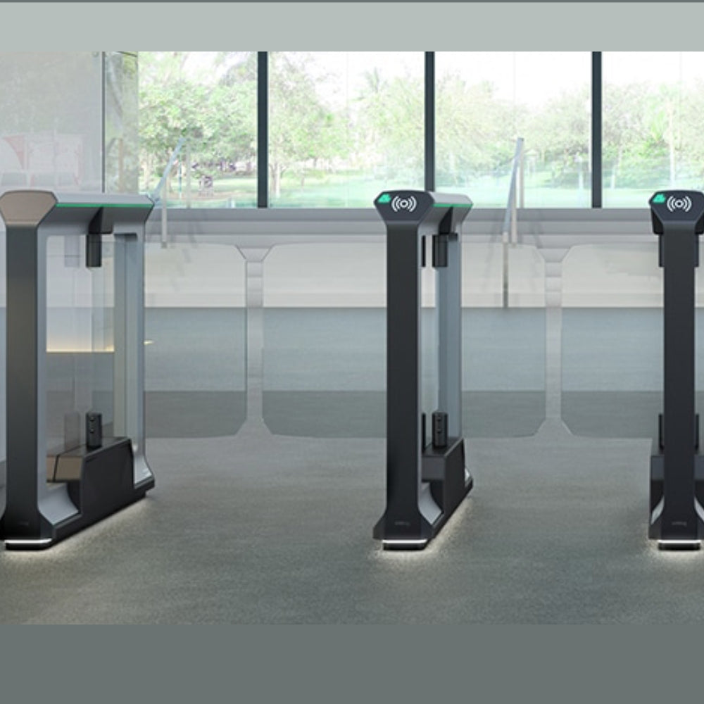 Magnetic Autocontrol FMWES_ML mWing End B Pedestrian Gate for 35" Glass Panel (Standard Width) | All Security Equipment