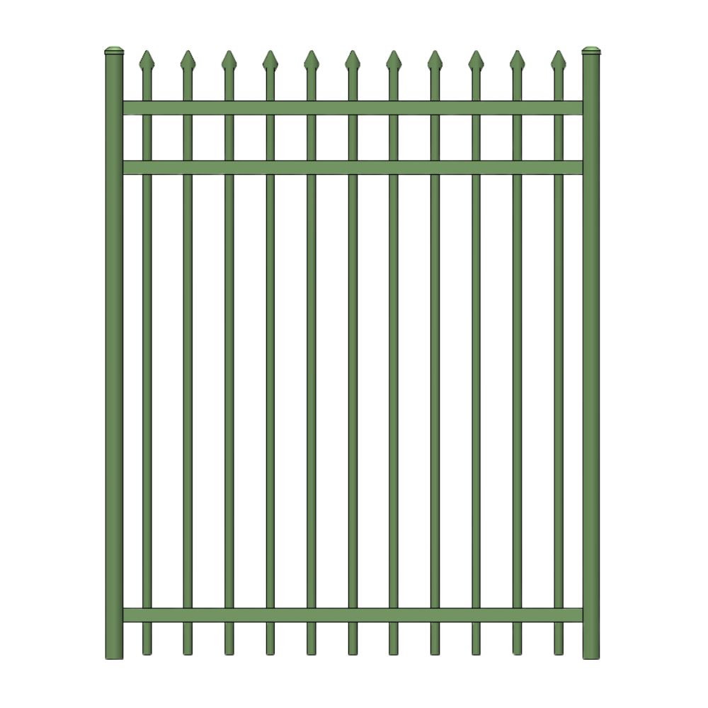 Commercial Walk Gate 5’ H x 4’ W Aluminum Maine Style - iDeal (Hunter Green) | All Security Equipment