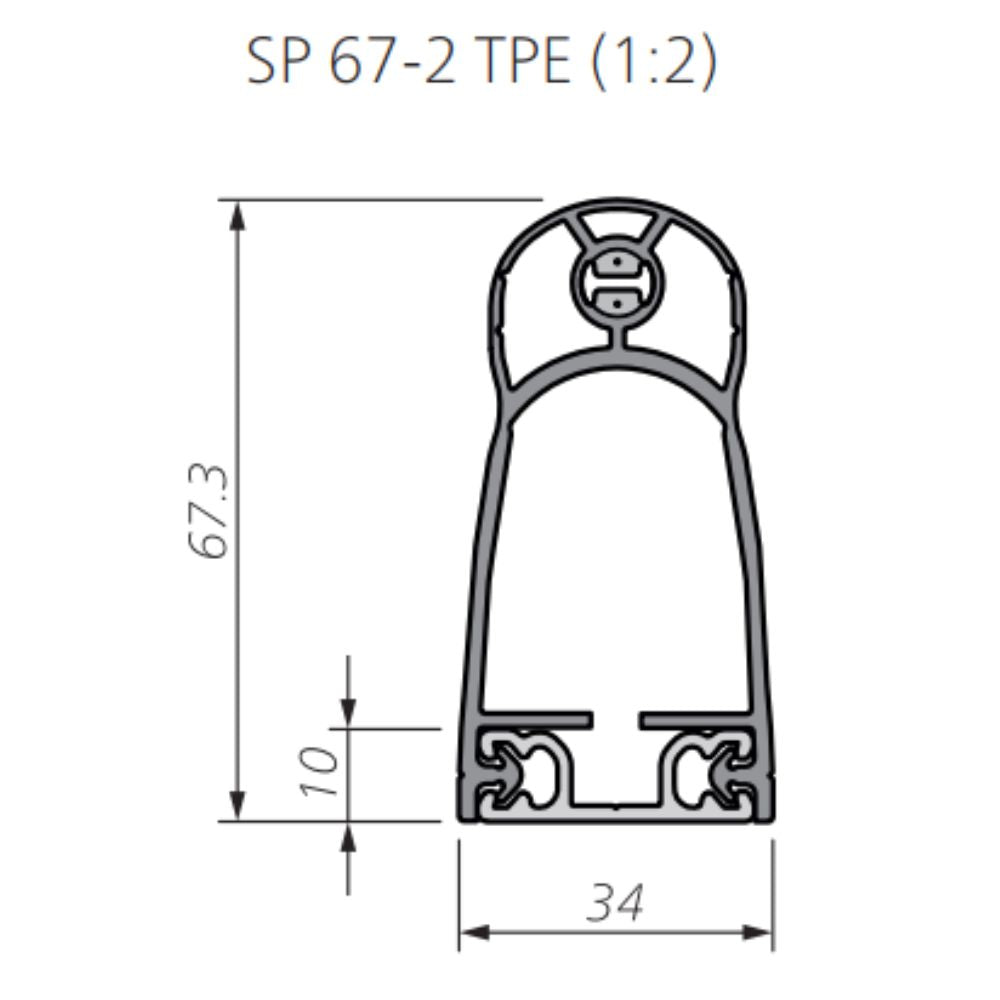 Mayser SP67-2 Sensor Profile Assembly Kit, 6.56' Length | All Security Equipment