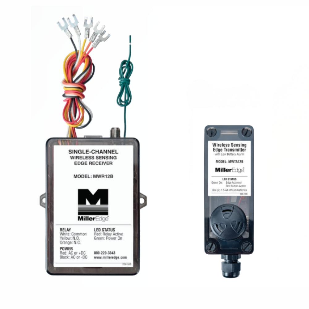 Miller Edge MWRTA12B Single Channel Wireless Edge System with Low-Battery Alarm | All Security Equipment