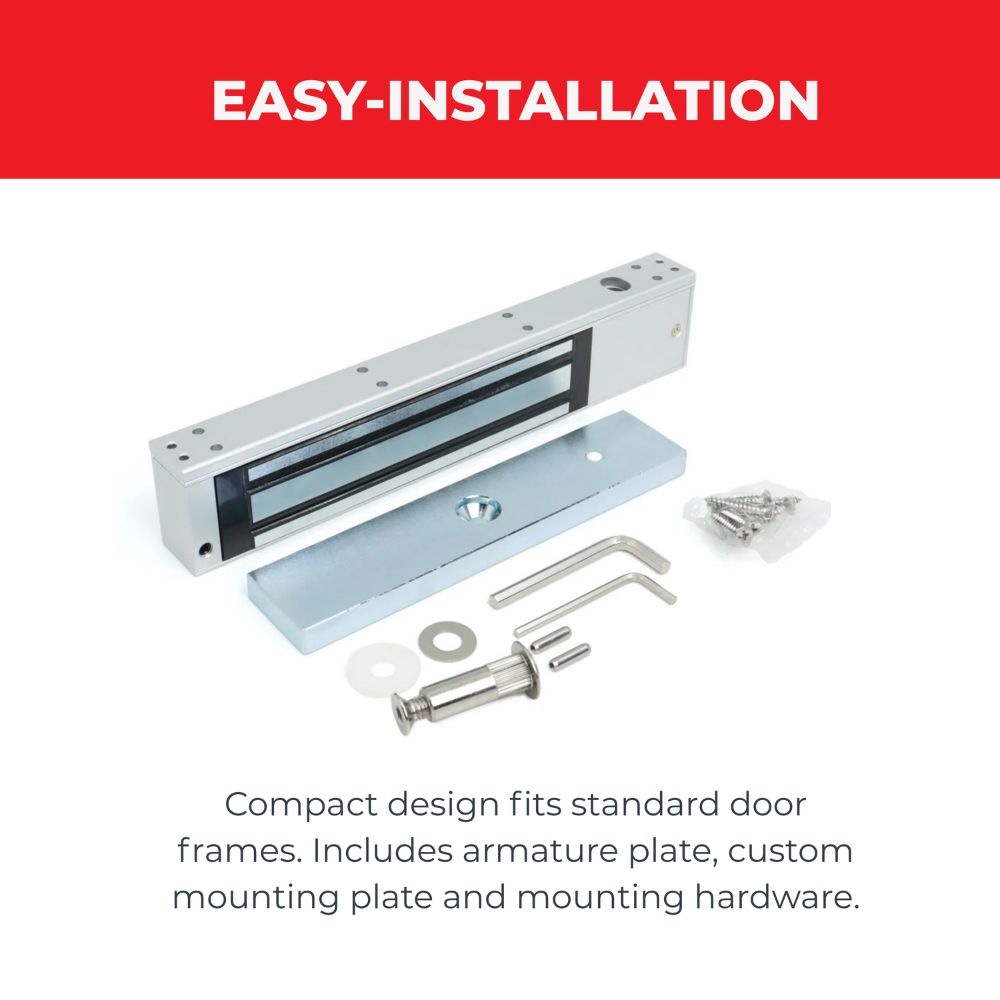 Model UL600LSDM Surface Mount UL Listed Magnetic Lock with 600 lbs. Holding Force